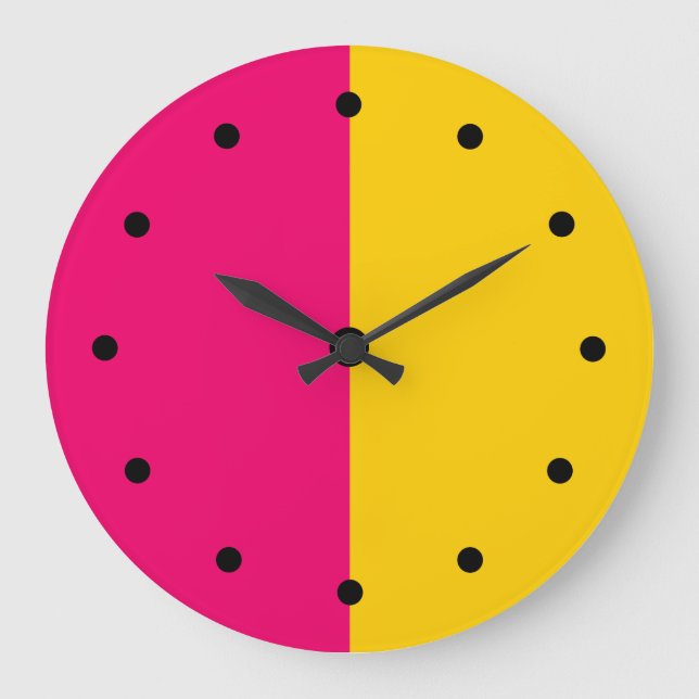 Modernes Mittelalter Modernes Minimales Große Wanduhr (Vorderseite)