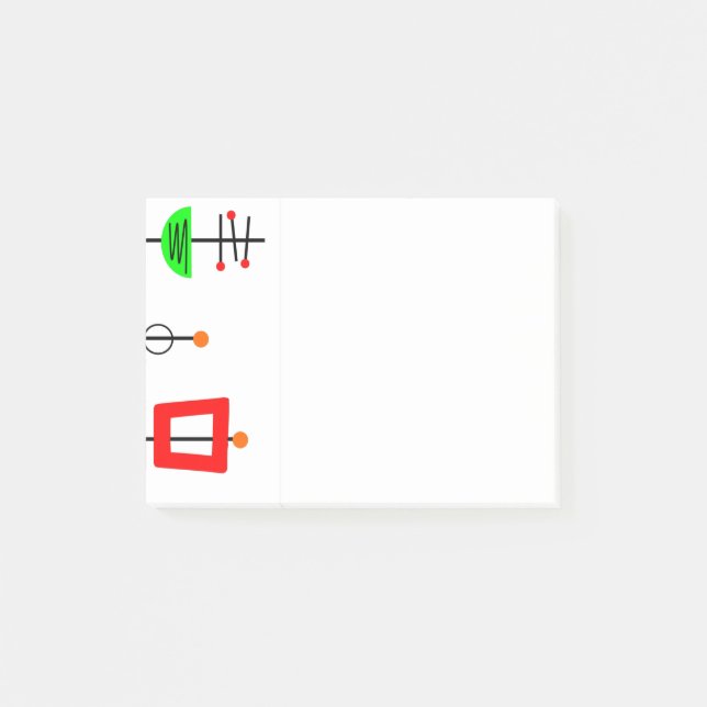 Modernes Mobilgerät des Mittelalters Post-it Klebezettel (Vorderseite)