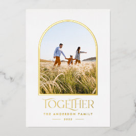 Modernes, modernes, minimalistisches Foto Folien Feiertagskarte