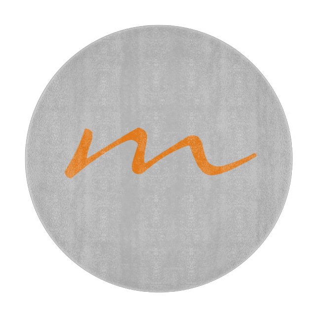 Modernes, modernes Monogramm beruflich grau Schneidebrett (Vorderseite)