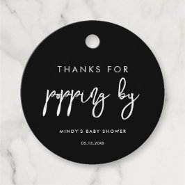 Modernes, modernes Schwarz Dank für die Anreise Geschenkanhänger