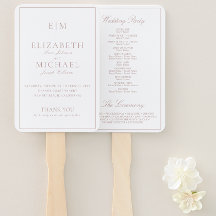Modernes Mongram Dusty Rose Script Wedding Program