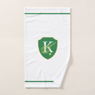 Modernes Mongram Green Wappen Tennis Handtuch