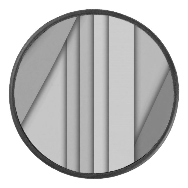 Modernes Monochrom  Eishockey Puck (Vorderseite)