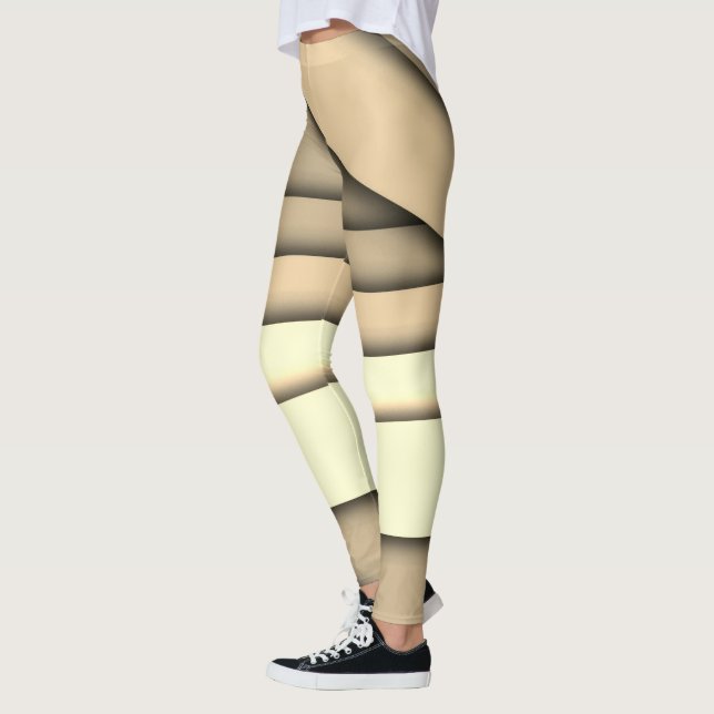 Modernes Monochrome Tan Leggings (Links)