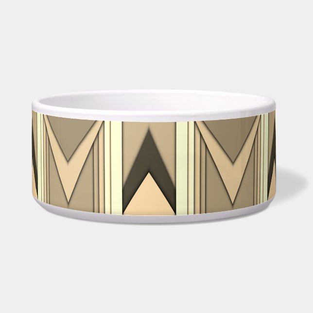 Modernes Monochrome Tan Napf (Vorderseite)