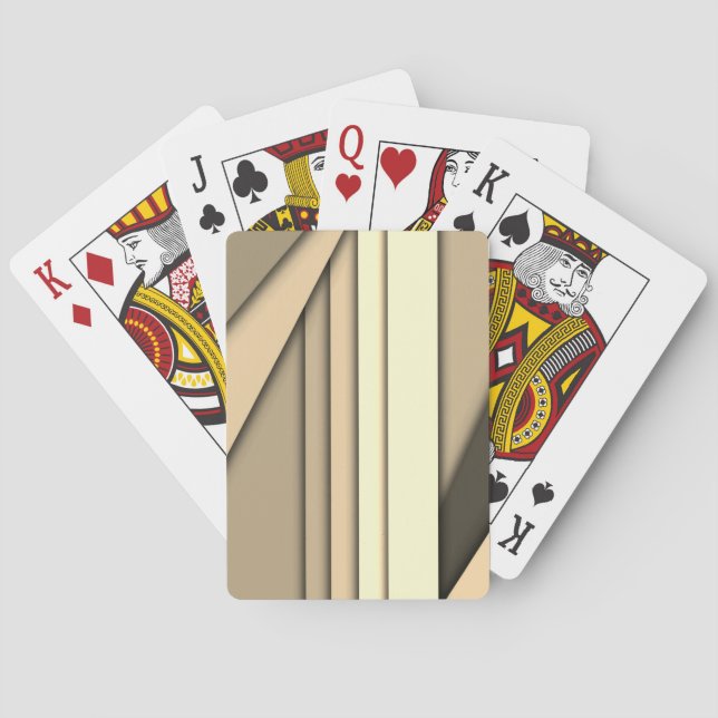 Modernes Monochrome Tan Spielkarten (Rückseite)