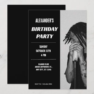 Modernes monochromes Foto Einladung