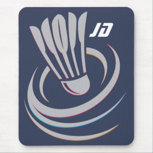 Modernes Monogram Badminton Shuttlecock Mousepad