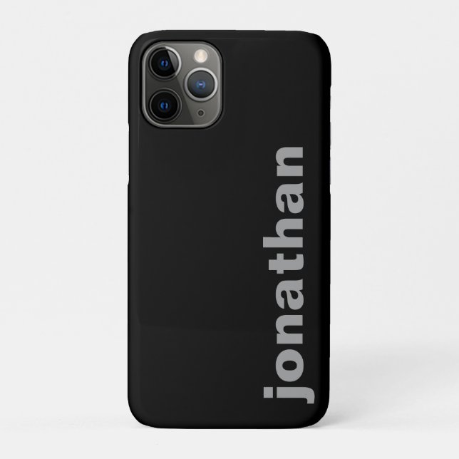 Modernes Monogram Black Case-Mate iPhone Case (Rückseite)