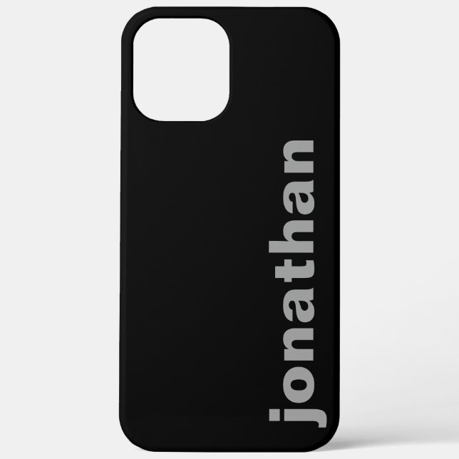 Modernes Monogram Black Case-Mate iPhone Case (Rückseite)