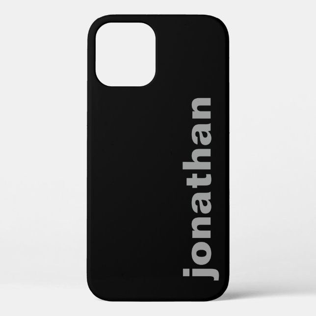 Modernes Monogram Black Case-Mate iPhone Case (Rückseite)
