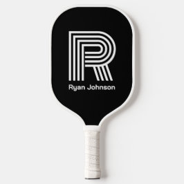Modernes Monogram Black Pickleball Paddel Schläger