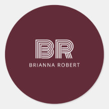 Modernes Monogram-Branding-Logo Stilvoll Burgund