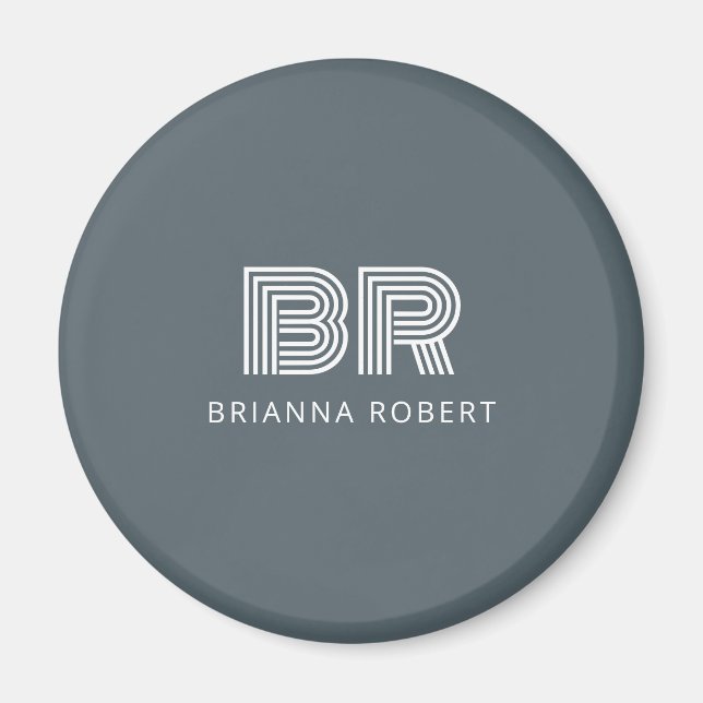 Modernes Monogram-Branding-Logo Stilvoll modische  Magnet (Vorne)