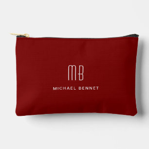Modernes Monogram Burgundy Zubehörtasche