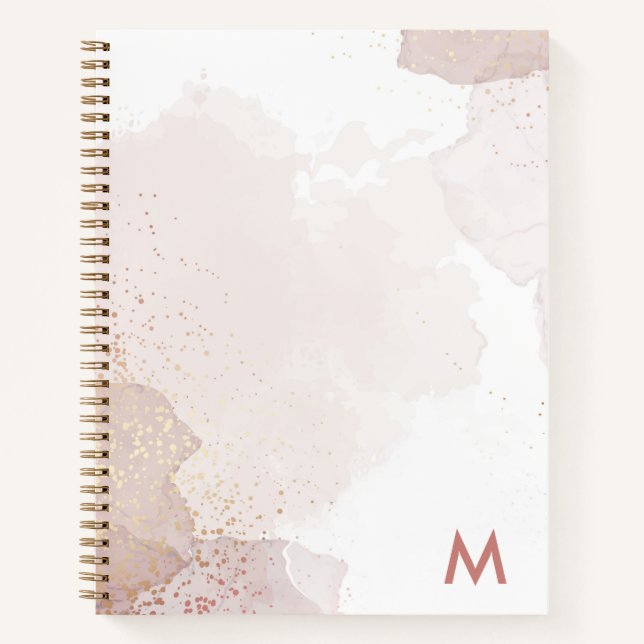 Modernes Monogram-Notebook Notizbuch (Vorderseite)