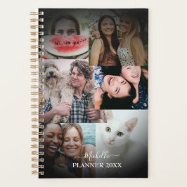 Modernes Monogramm 6 Foto Schwarzer Planer