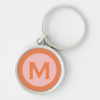 Modernes Monogramm Anfangsbuchstabe Rosa Orange