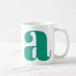 Modernes Monogramm-Anfangsschreiben in Emerald Gre Kaffeetasse<br><div class="desc">Niedliches modernes Monogramm mit dem ersten Buchstaben Ihrer Wahl, in Emerald Green</div>