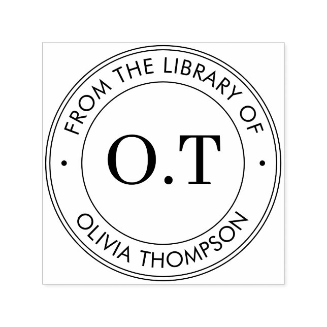 Modernes Monogramm aus der Bibliothek Permastempel (Design)