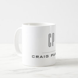 Modernes Monogramm Beruflich Schlicht einfach Mini Kaffeetasse