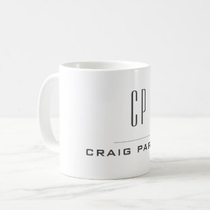 Modernes Monogramm Beruflich Schlicht einfach Mini Kaffeetasse