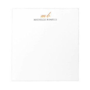Modernes Monogramm Beruflich Schlicht einfach Mini Notizblock