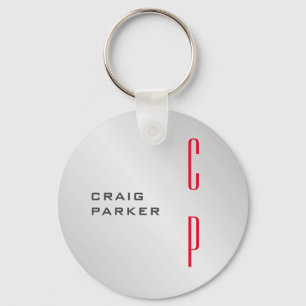 Modernes Monogramm Beruflich Schlicht Minimalistis Schlüsselanhänger