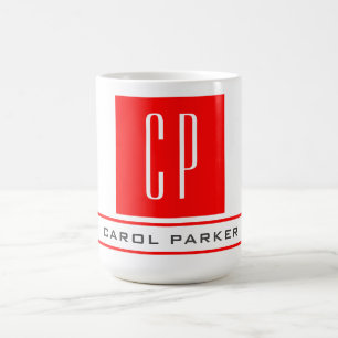 Modernes Monogramm Beruflicher Schlichter einfache Kaffeetasse