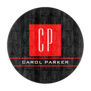 Modernes Monogramm Beruflicher Schlichter einfache Schneidebrett