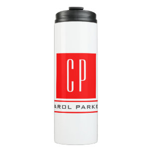 Modernes Monogramm Beruflicher Schlichter einfache Thermosbecher