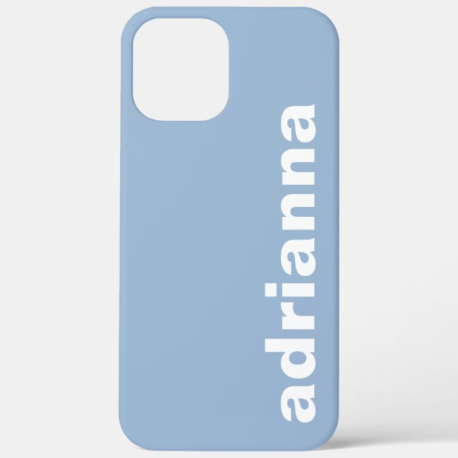 Modernes Monogramm Blau Case-Mate iPhone Hülle (Rückseite)