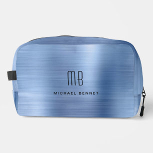 Modernes Monogramm Blau Waschbeutel