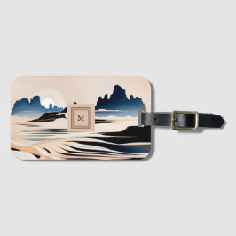 Modernes Monogramm der abstrakten Südwestwüste Gepäckanhänger