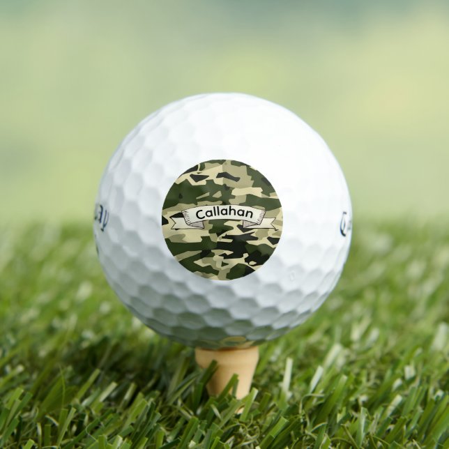 Modernes Monogramm der Camouflage der kühlen Armee Golfball (Insitu T-Shirt)