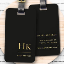 Modernes Monogramm Einfach Elegantes Schwarzes Gol