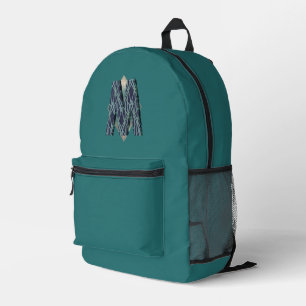 Modernes Monogramm Einfach Minimalistisch Bedruckter Rucksack