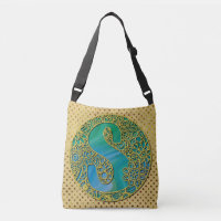 Modernes Monogramm Erstgoldbrief und Türkis