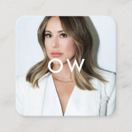 Modernes Monogramm-Foto für das Minimalistische Qu Quadratische Visitenkarte