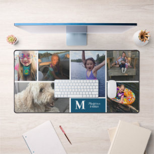 Modernes Monogramm für die FotoCollage Schreibtischunterlage