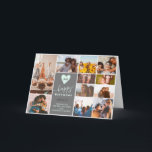 Modernes Monogramm Geburtstag aquamarin 12 Foto Co Karte<br><div class="desc">Modernes,  leicht zugängliches,  aquamarines Minzgrün mit 12 Foto Kollagengitter mit pastellrot-rot-grau bearbeitbaren Farben und moderner Typografie. Fügen Sie Ihr Monogramm oder Ihre Initialdosis in das niedlich-Minze-bearbeitbare Herz.</div>