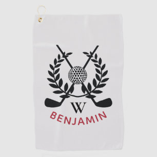 Modernes Monogramm Golfhandtuch
