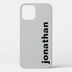 Modernes Monogramm Grau Case-Mate iPhone Hülle