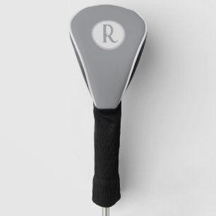 Modernes Monogramm Grau Golf Headcover