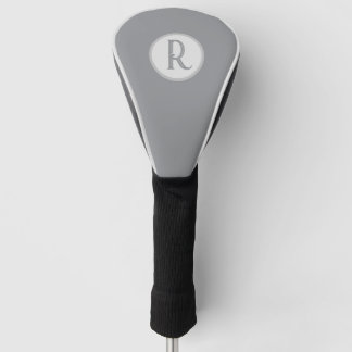 Modernes Monogramm Grau Golf Headcover