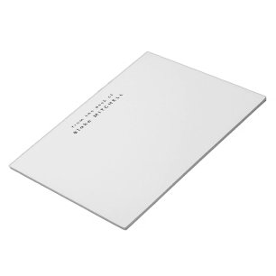 Modernes Monogramm Gray Stationery einfach Notizblock