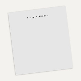 Modernes Monogramm Gray Stationery einfach Notizblock