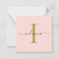 Modernes Monogramm handgeschriebenes Gold Grau Pin