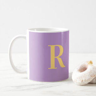Modernes Monogramm Lila Lilac Kaffeetasse